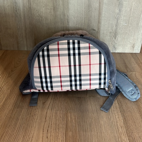 Dog/Cat Carrier Front or Back Pack w/Waste Strap Grey/Tan - Picture 4 of 10